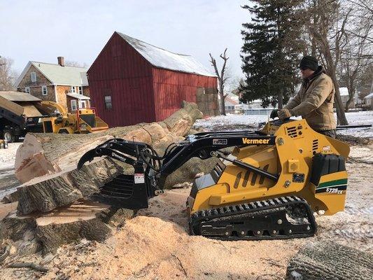 Mini excavator to save time and to save our clients money