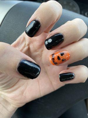 Halloween gel manicure