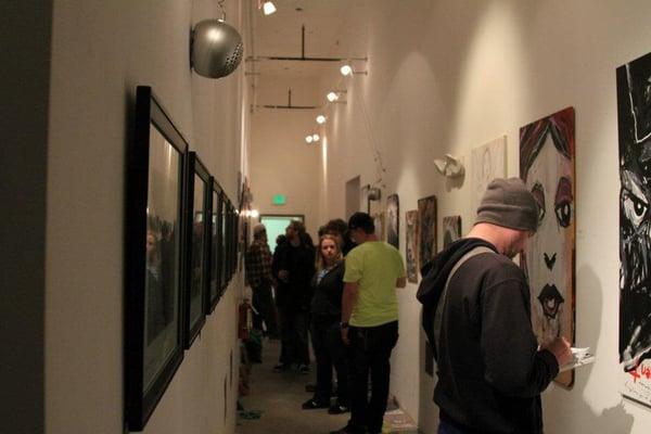 All the halls in the building have art installations and crowds really enjoy the work and prices of works.