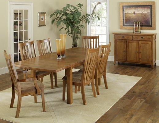 Solid Oak Dining Set  Tennessee Enterprises