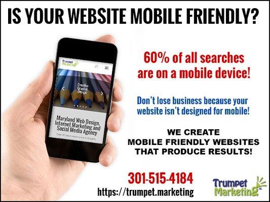 Mobile friendly, responsive website design.  Maryland website design company.