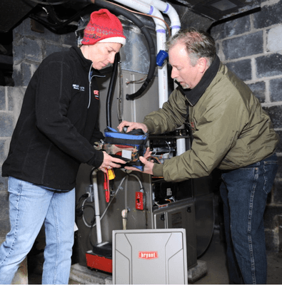 Furnace Repair by Scott and the Owner Mike