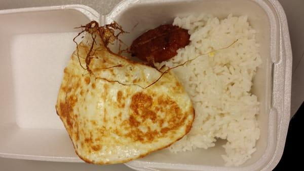 $3.25 Rice, 2 Eggs, and 1 Breakfast Meat