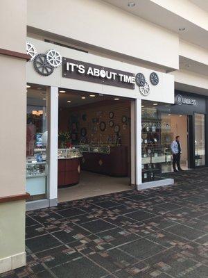 Entrance to "It's About Time" in Town Center Mall