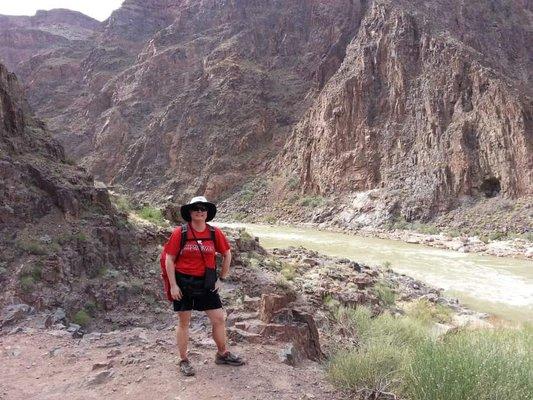 Karla at bottom of Grand Canyon