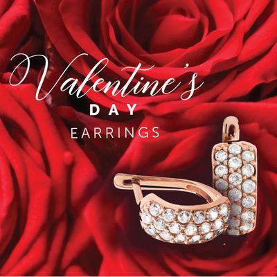 Custom Valentine's Day portfolio cover that linked to Earrings page on the company's website.