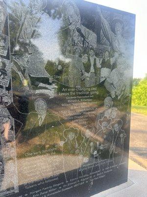 Plaque on the trail