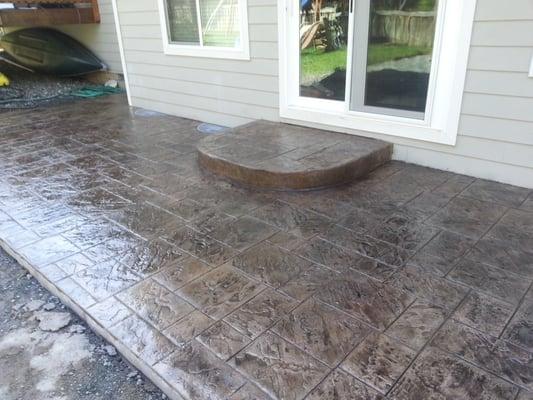 Custom stamped concrete patio