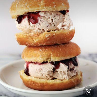 Ice cream sandwich doughnut