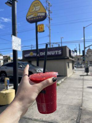 This is the red juice. Beet, orange and carrot