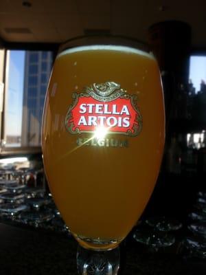 Shock top... Stella Artois glass