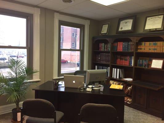 Attorney Todd Bryant's office. He has a great view of the Courthouse in Troy from his upstairs windows.