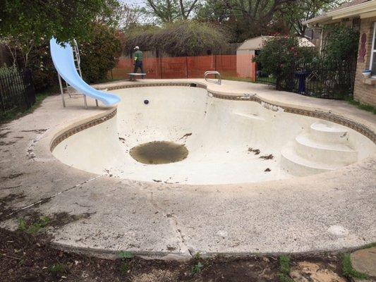 Pool Demolition Before