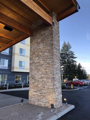 Fairfield at Marriott   Stone type: Creative Mines Mountain Lion Craft Peak Ledge, supplied by Professional Stone Products!