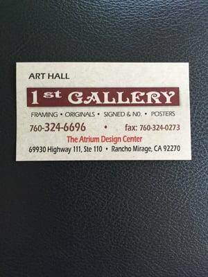 Business card from the owner