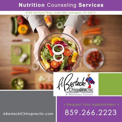 Nutrition counseling Lexington, KY by A. Bastecki Chiropractic & Wellness Center.