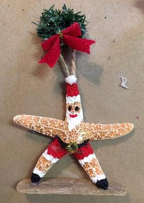 Starfish Santa Ornament