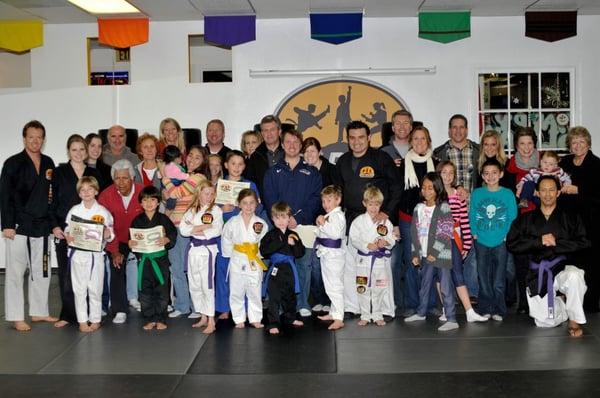 Happy Karate Kids after a belt Test!