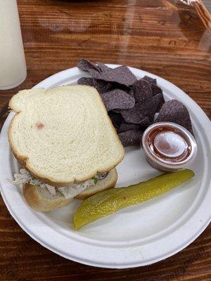 Cranberry chicken salad sandwich