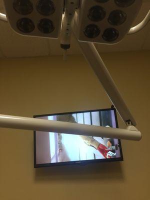 TVs in dental area, nice touch!