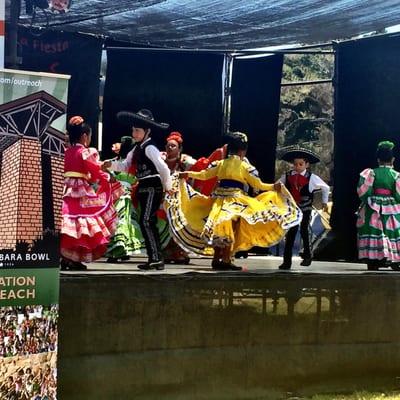 The dancers performing