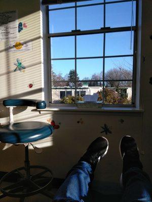 My view from the dental chair!  What a pleasant place!