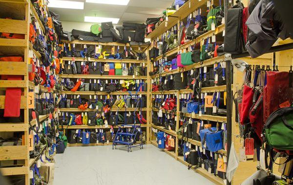 Our Sample Room of Custom Carrying Cases.