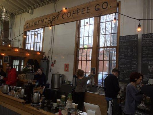 Elementary Coffee Co. stand inside the Broad Street Market