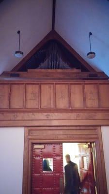 The organ pipes in the chapel.