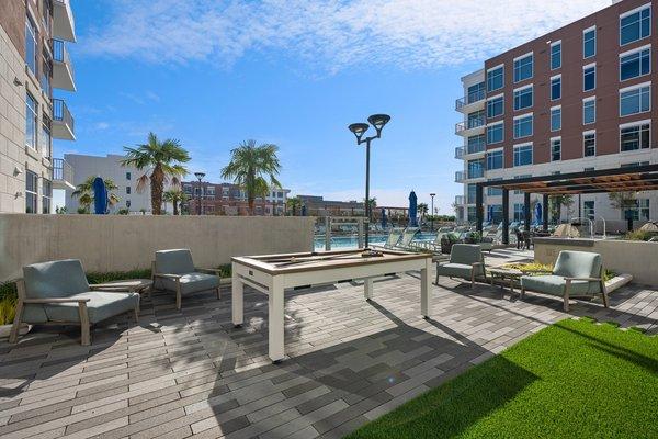 Outdoor Gaming area with Billiards and Ping-Pong