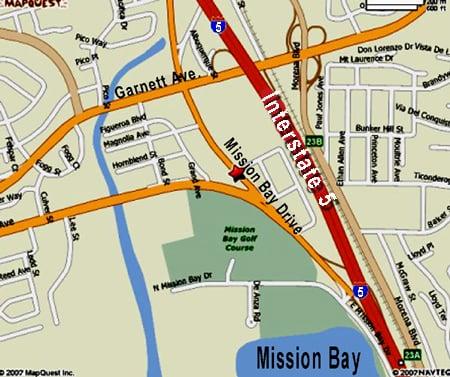 Map of office location in Pacific Beach