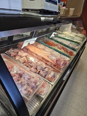 A small part of their meat selection