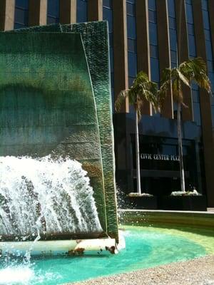 Fancy fountain thing in front of city treasurer.