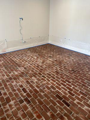 TopCoat interior brick floor.