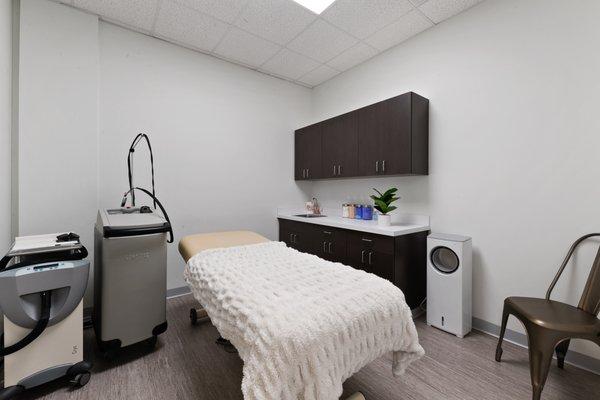 Additional treatment rooms in our surgery center. Skin MD has a vast collection of lasers and technologies to treat a variety of conditions.