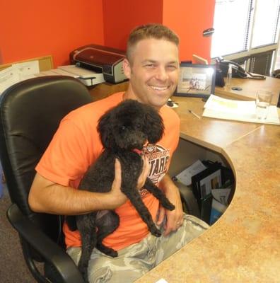 Senior design Joel Steczynski with intern.