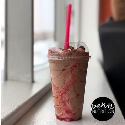 Raspberry Truffle Lava Shake! Extra energy and a full meal!