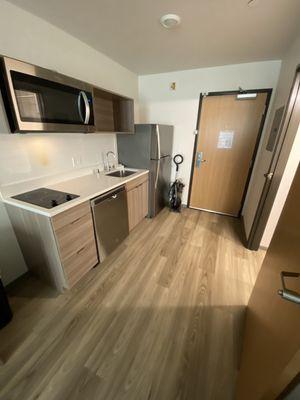 Kitchenette area, across from bathroom door