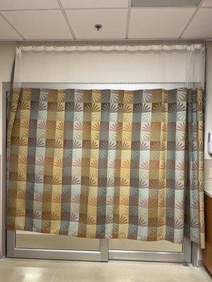 Privacy curtain in exam room