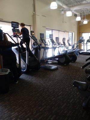 Trainer Sherri Lain training on one of 20 pieces of cardio !