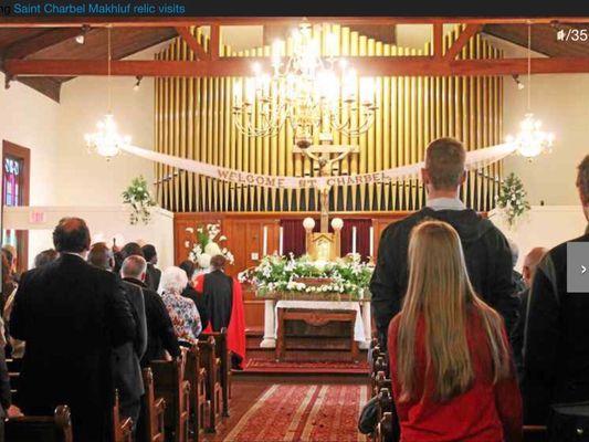 Divine Liturgy (Mass) and Benediction celebrating the visiting relics of St Charbel