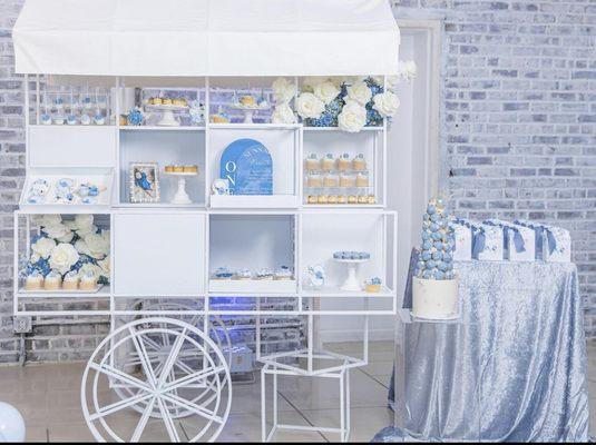 White Candy cart rental and sales