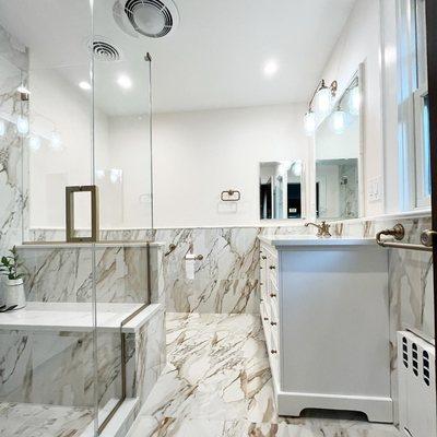 Bathroom remodeling by Gikas Contracting in Tenafly.