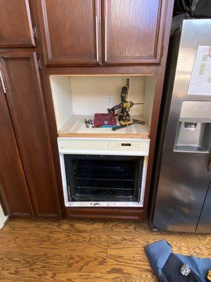 old microwave combo oven unit out