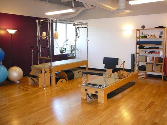 Pilates equipment at the Plaza Wellspring studio