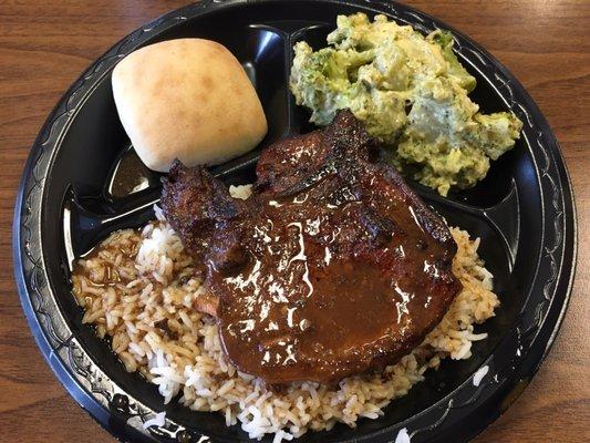 Smothered Pork Chop Lunch Special...