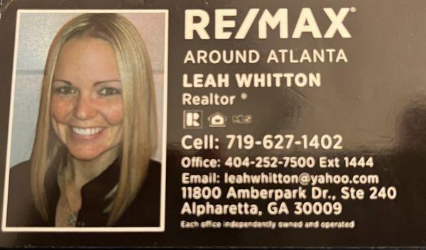 Leah Whitton - RE/MAX Around Atlanta